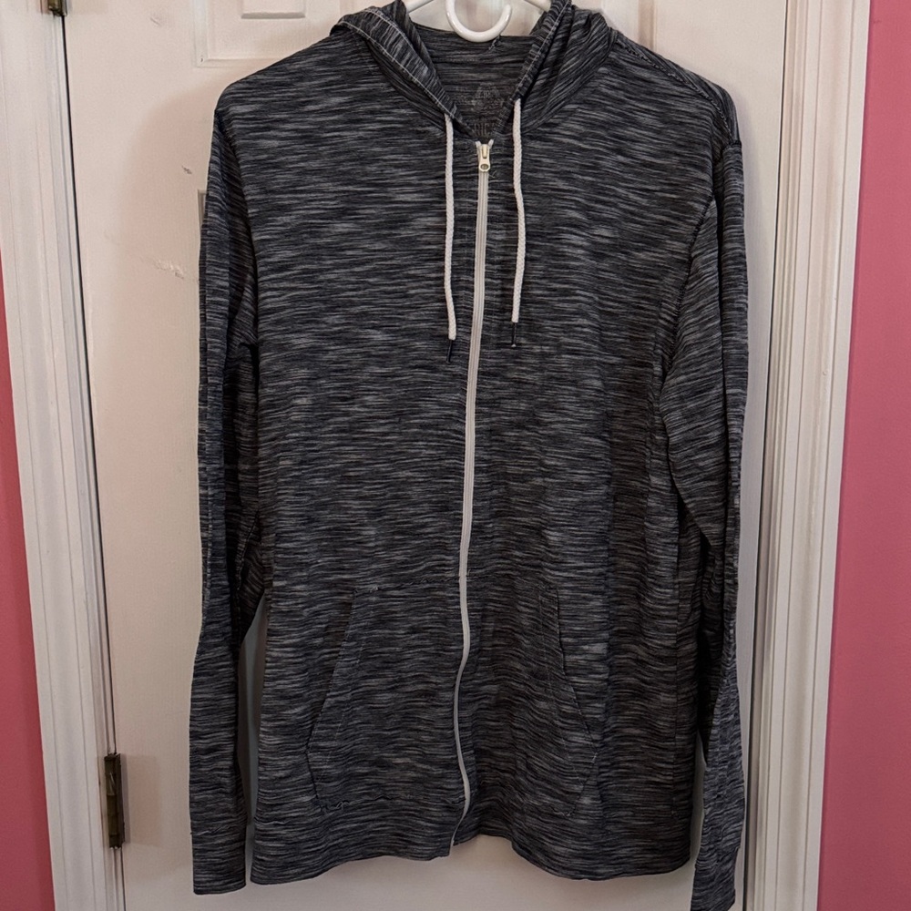 American Rag Heathered Black Zip-Up Hoodie